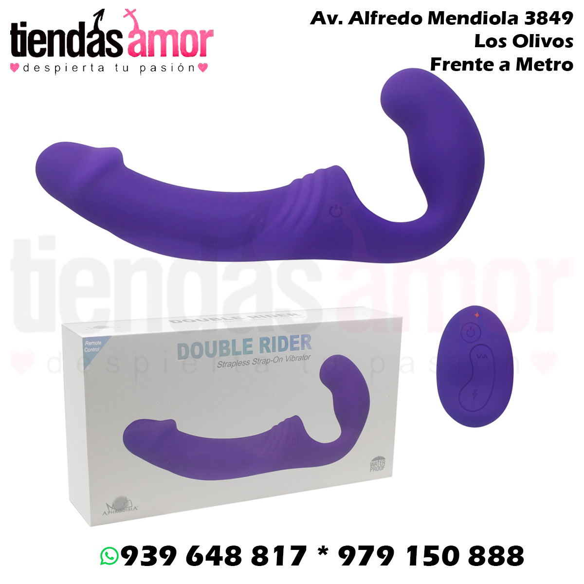 Vibrador Double Rider Strapless Strap-On Para Lësbianas